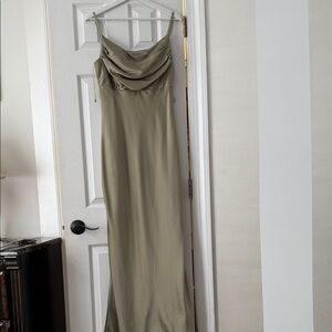 Revelry Silver Sage Skye Satin Dress